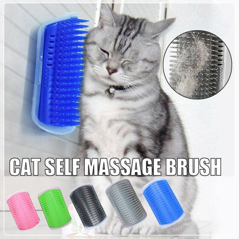 Pet Cat Self Massage Brush Comb Scratcher Wall Corner Self Groomer Grooming Toys-0