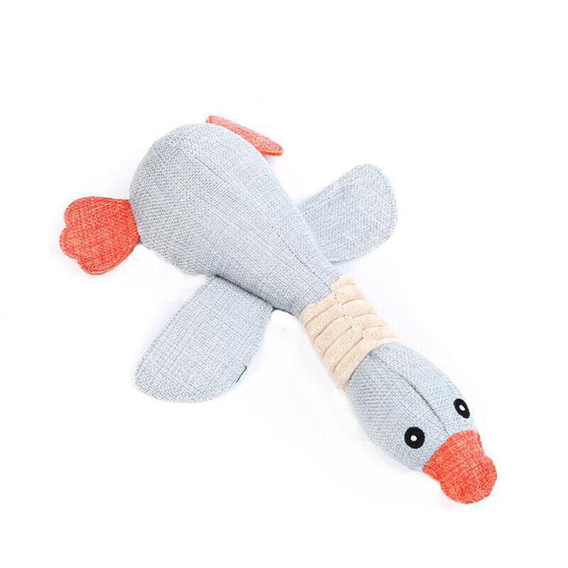 Squeaky Dog Toy Plush Chew Rope Pet Puppy Toys with Squeaker Crinkle for Teething