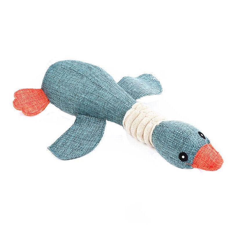 Squeaky Dog Toy Plush Chew Rope Pet Puppy Toys with Squeaker Crinkle for Teething