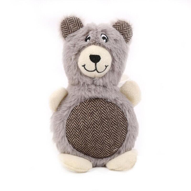 Squeaky Dog Toy Plush Chew Rope Pet Puppy Toys with Squeaker Crinkle for Teething