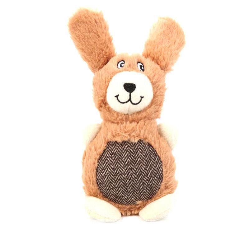 Squeaky Dog Toy Plush Chew Rope Pet Puppy Toys with Squeaker Crinkle for Teething
