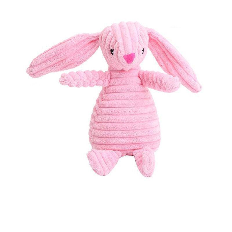 Squeaky Dog Toy Plush Chew Rope Pet Puppy Toys with Squeaker Crinkle for Teething