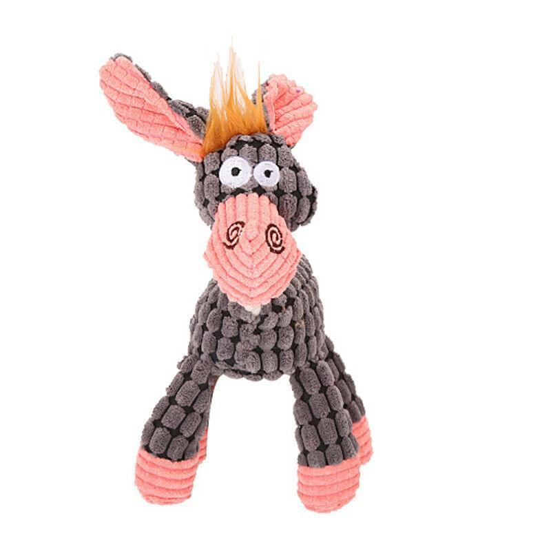 Squeaky Dog Toy Plush Chew Rope Pet Puppy Toys with Squeaker Crinkle for Teething