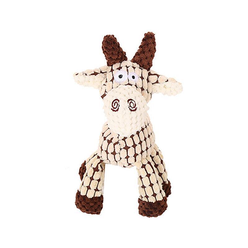 Squeaky Dog Toy Plush Chew Rope Pet Puppy Toys with Squeaker Crinkle for Teething