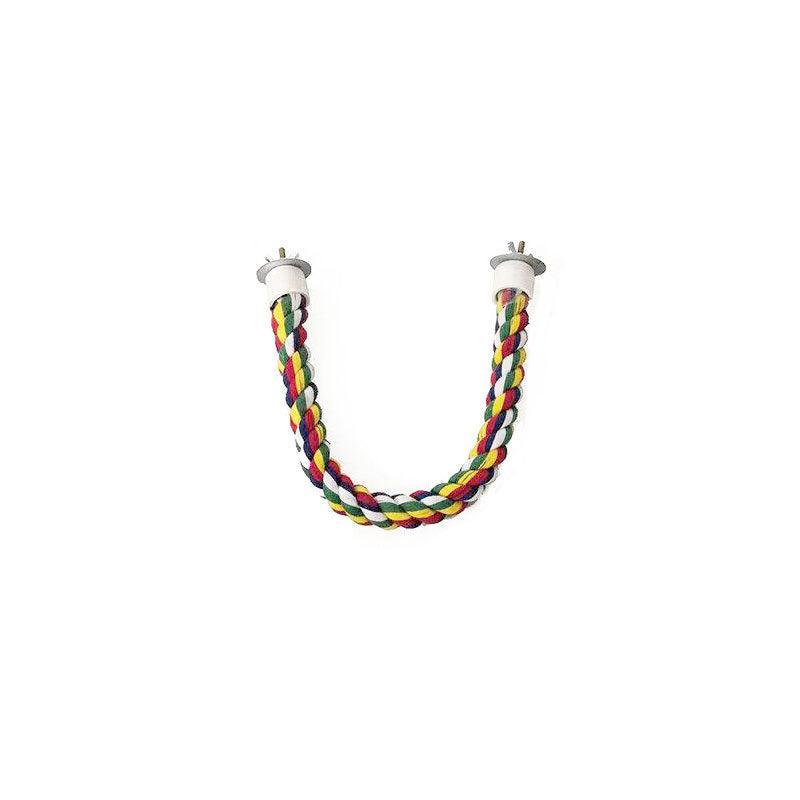 Parrot Rope Perch Colourful Bird Cage Toy Cotton Bungee Swing for Pet Birds