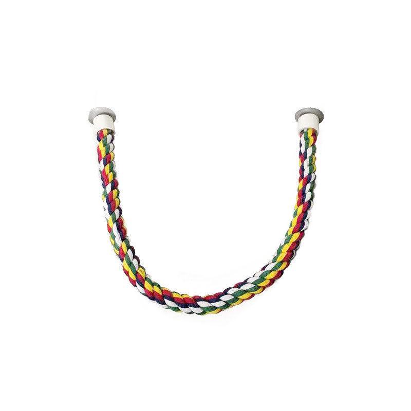 Parrot Rope Perch Colourful Bird Cage Toy Cotton Bungee Swing for Pet Birds