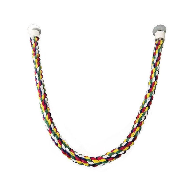 Parrot Rope Perch Colourful Bird Cage Toy Cotton Bungee Swing for Pet Birds