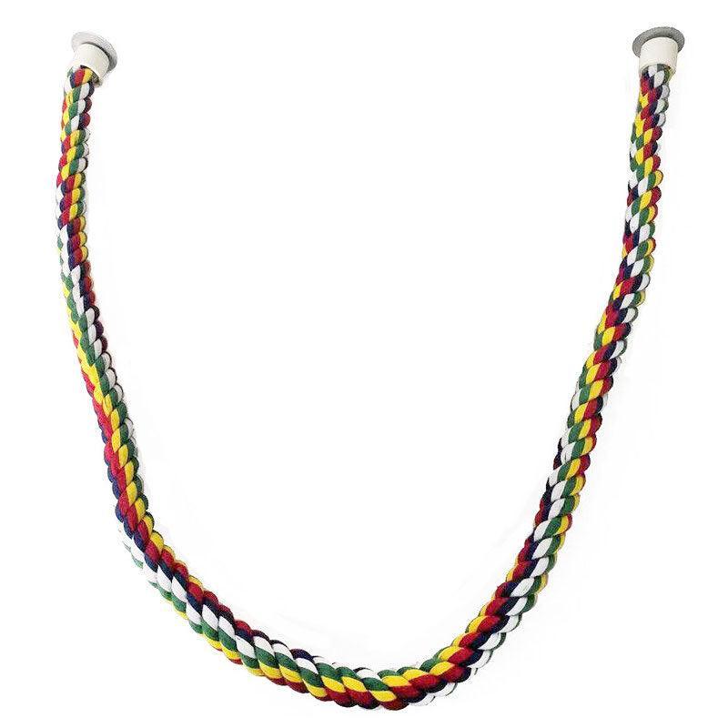 Parrot Rope Perch Colourful Bird Cage Toy Cotton Bungee Swing for Pet Birds