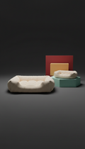 Plush memory foam pet bed