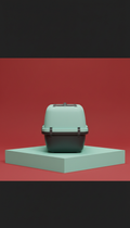 Modern pet carrier in mint teal