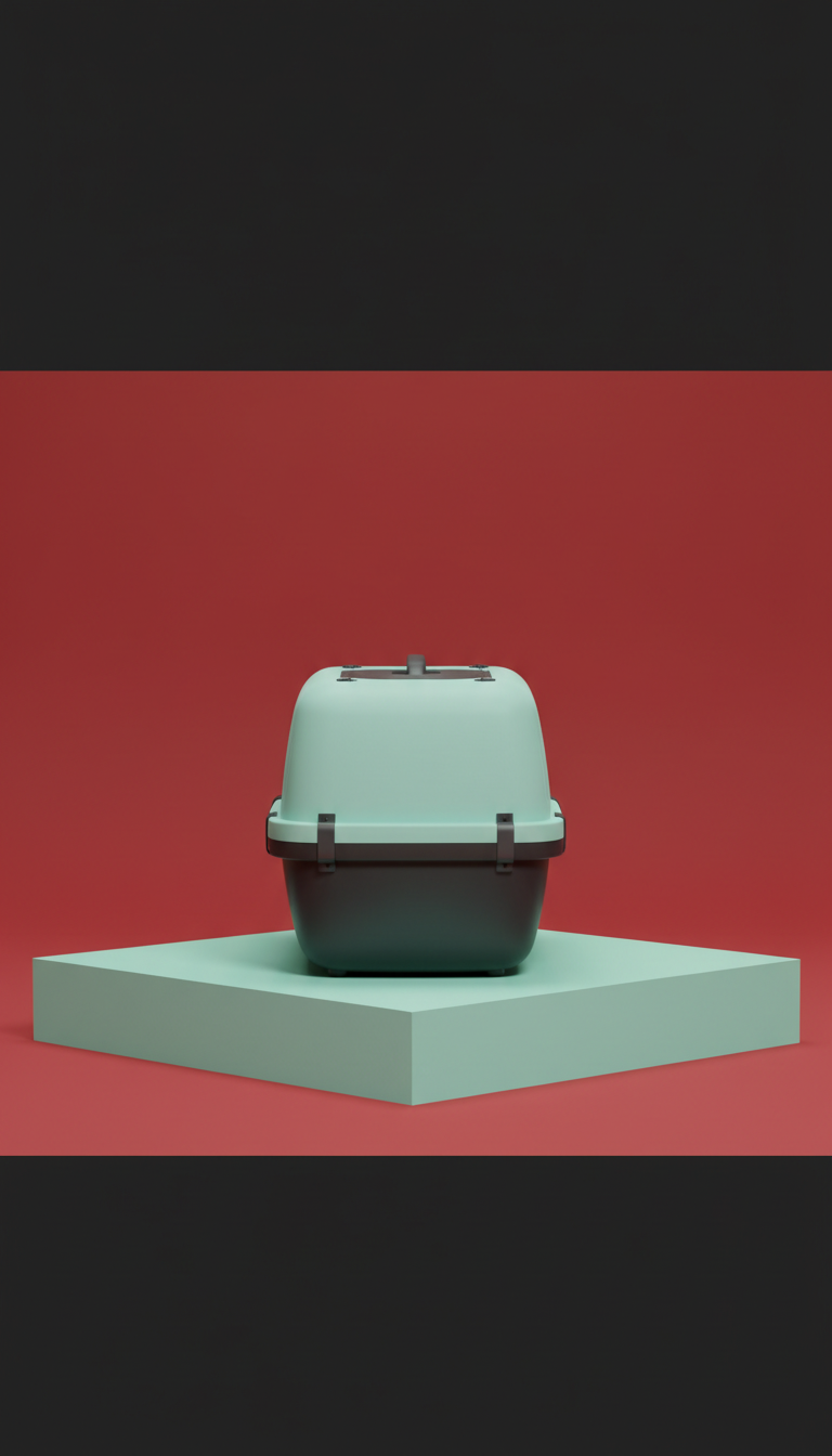 Modern pet carrier in mint teal