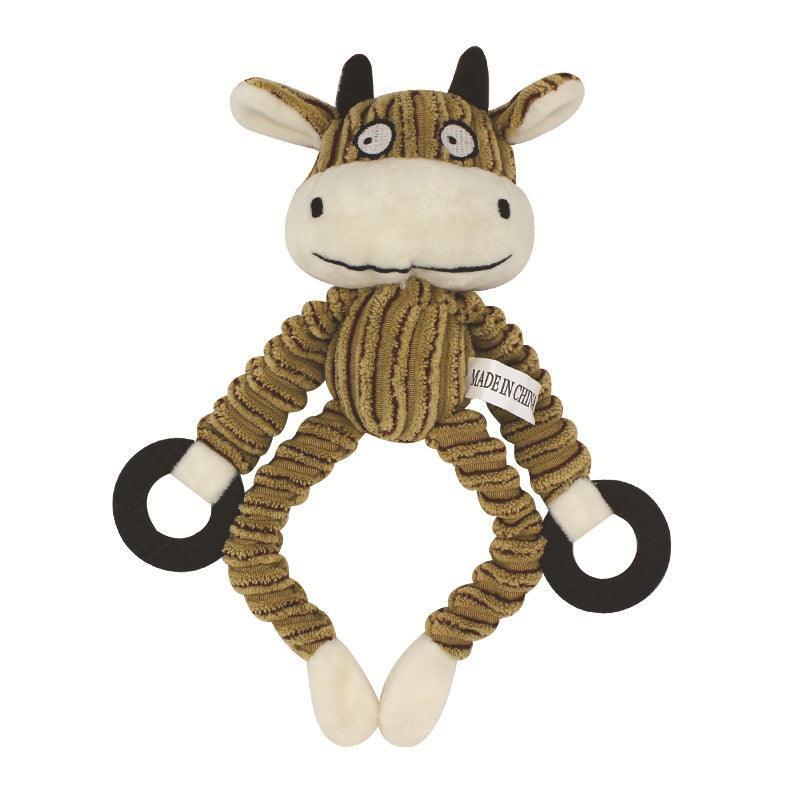 Unstuffed Plush Dog Puppy Pet Squeaker Toys Squeaky Funny Interactive Chew Toy-7