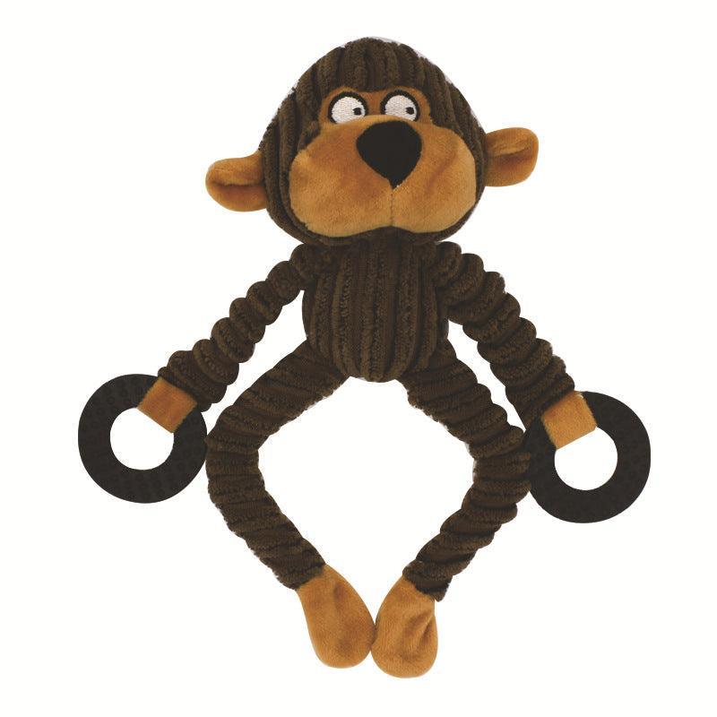 Unstuffed Plush Dog Puppy Pet Squeaker Toys Squeaky Funny Interactive Chew Toy-6