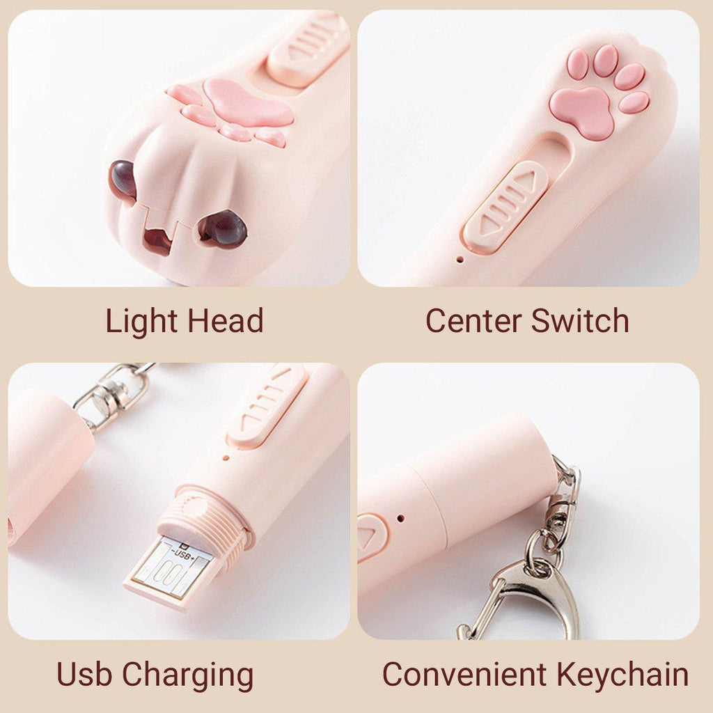 Mini Handheld Cat Claw Teasing Toy Interactive Pet Play Wand for Kitten Exercise-4
