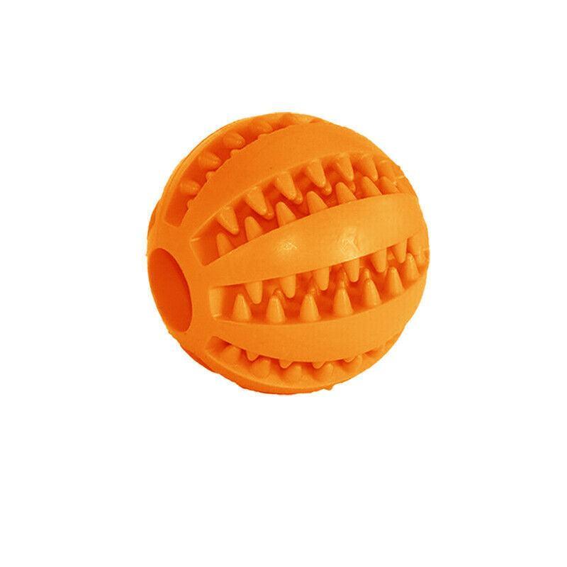 Dog Chew Toy Rubber Ball Treat Dispenser Dental Cleaning Training Play Ball-7